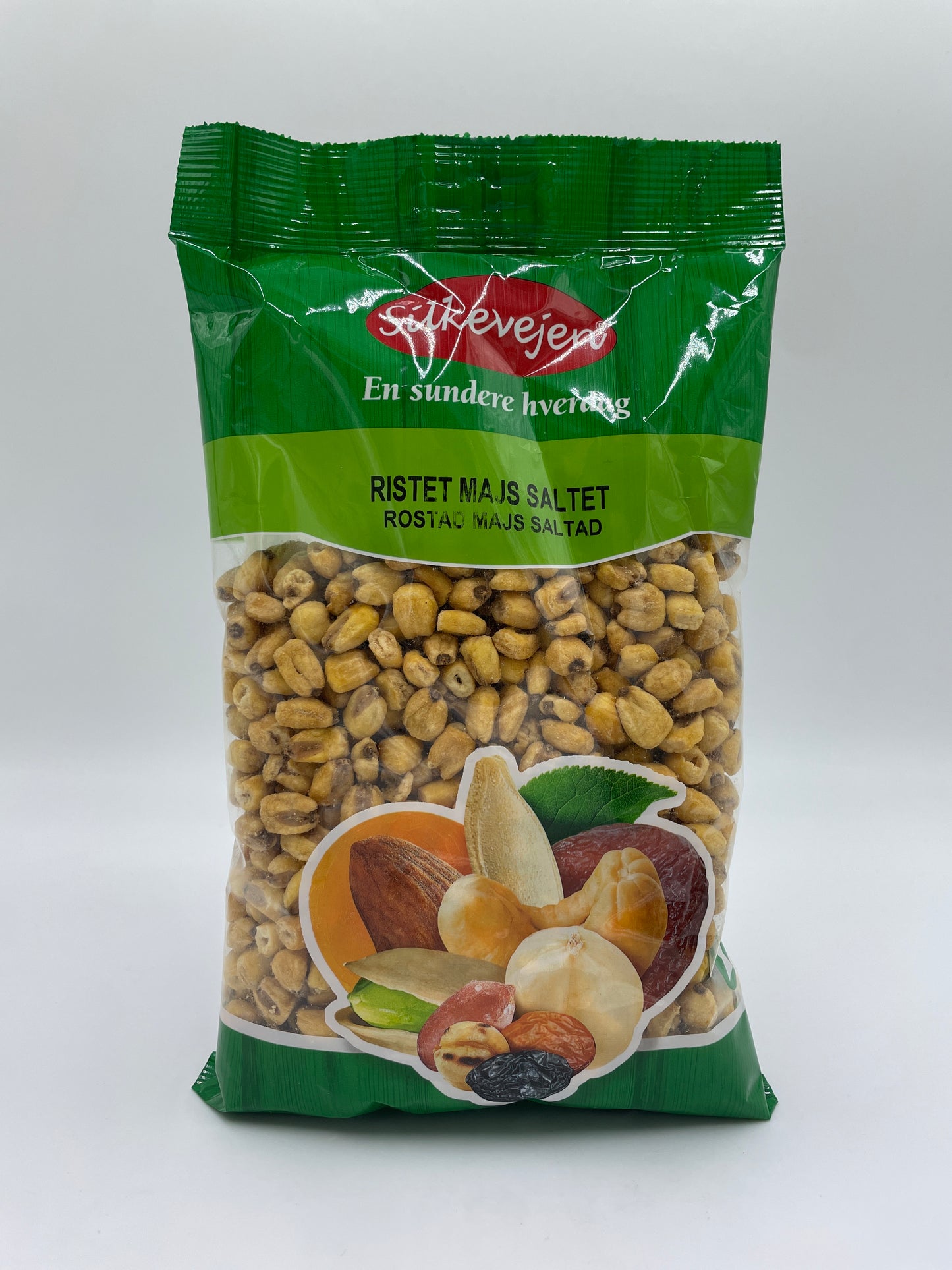 Ristet majssalt snacks fra SILKEVEJEN med gyldent, sprødt majs, ideel til snacktid eller sammenkomster