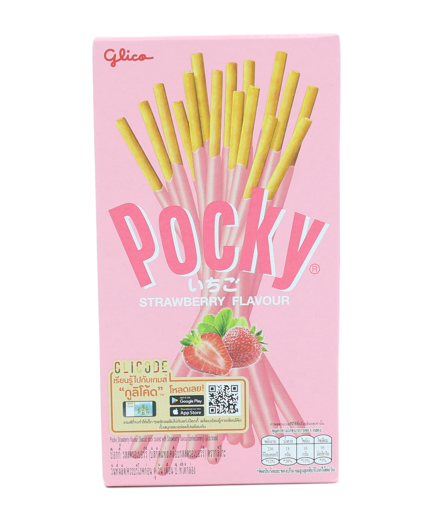 Strawberry Flavour Covered Biscuit Stick