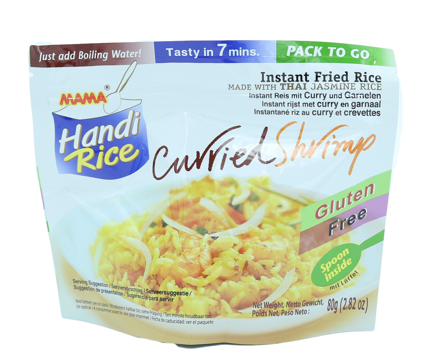 Instant Fried Rice Made With Thai Jasmin Rice Curried Shrimp