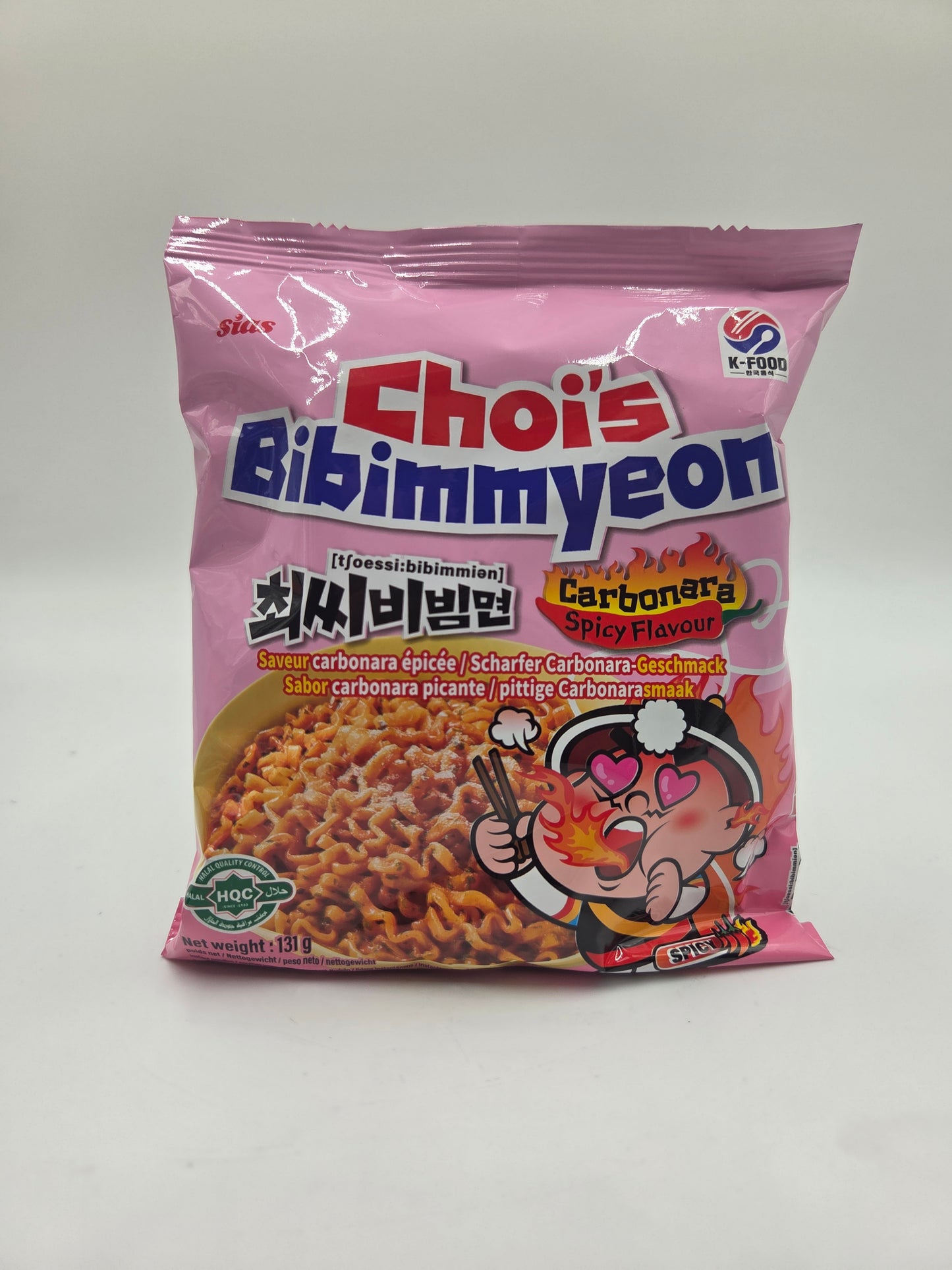 Instant Wheat Noodles With Carbonara Flavour Seasoning Sauce Spicy