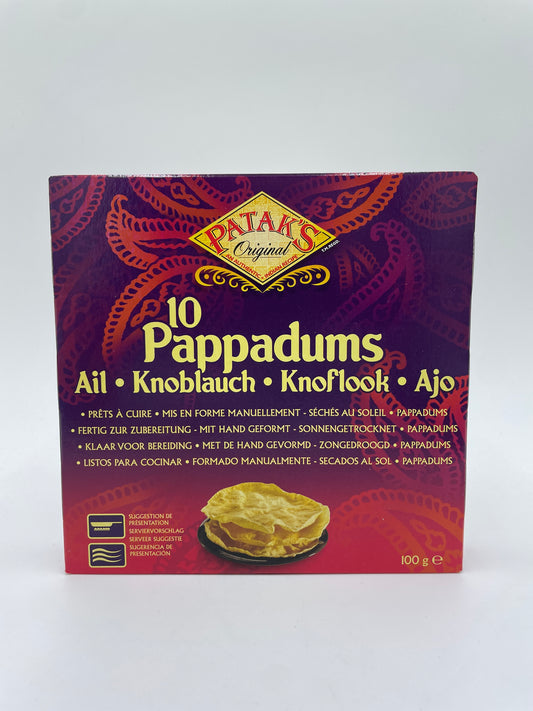 10 Pappadums Garlic
