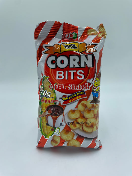 W.L. BBQ-smagede maissnacks i pose, sprøde og krydrede, klar til at nyde som snack eller tilbehør.