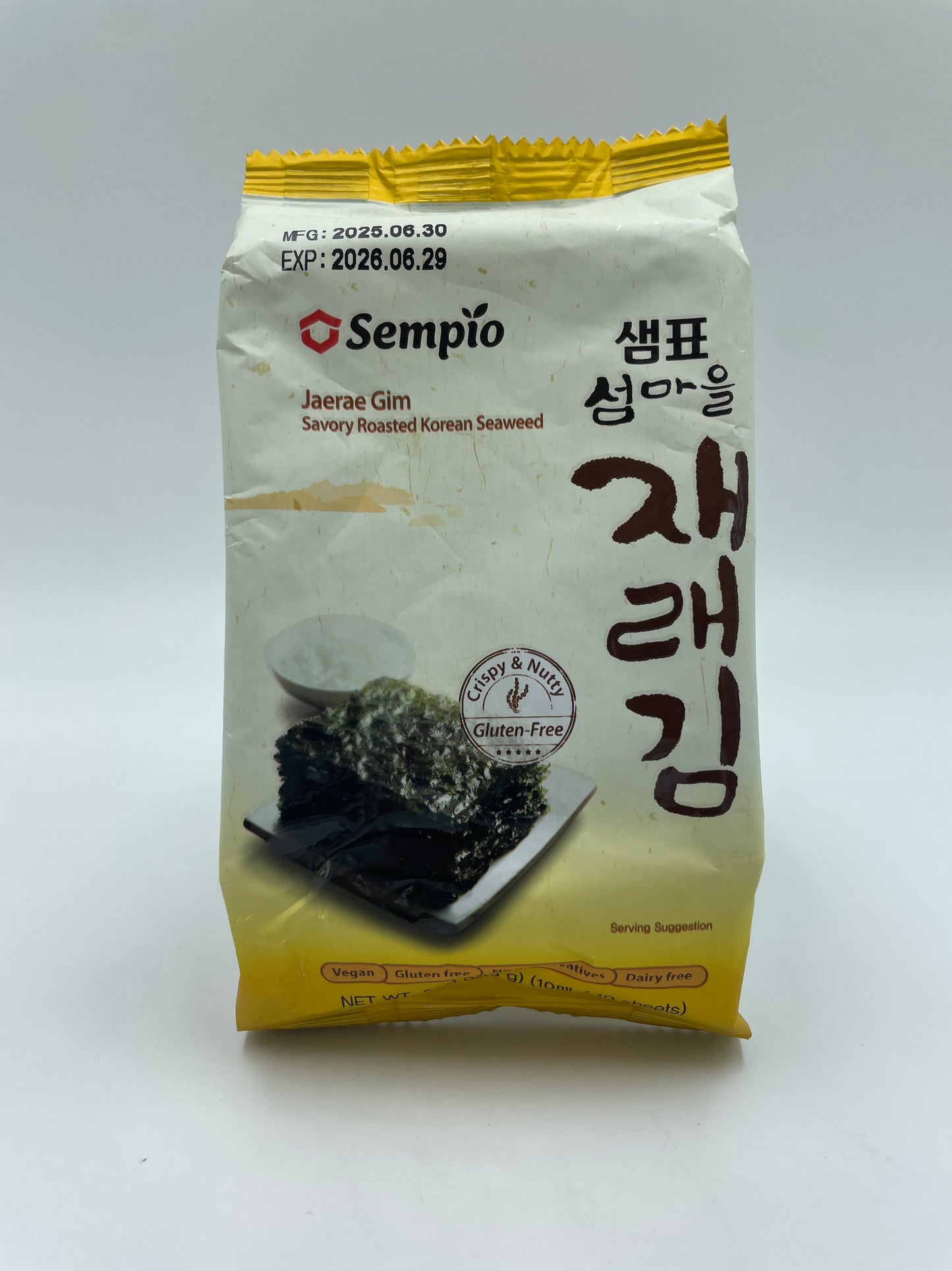 Koreansk snack med smag af ristet sjøgræs fra SEMPIO, sprød og velsmagende japchae-inspireret nori-ark
