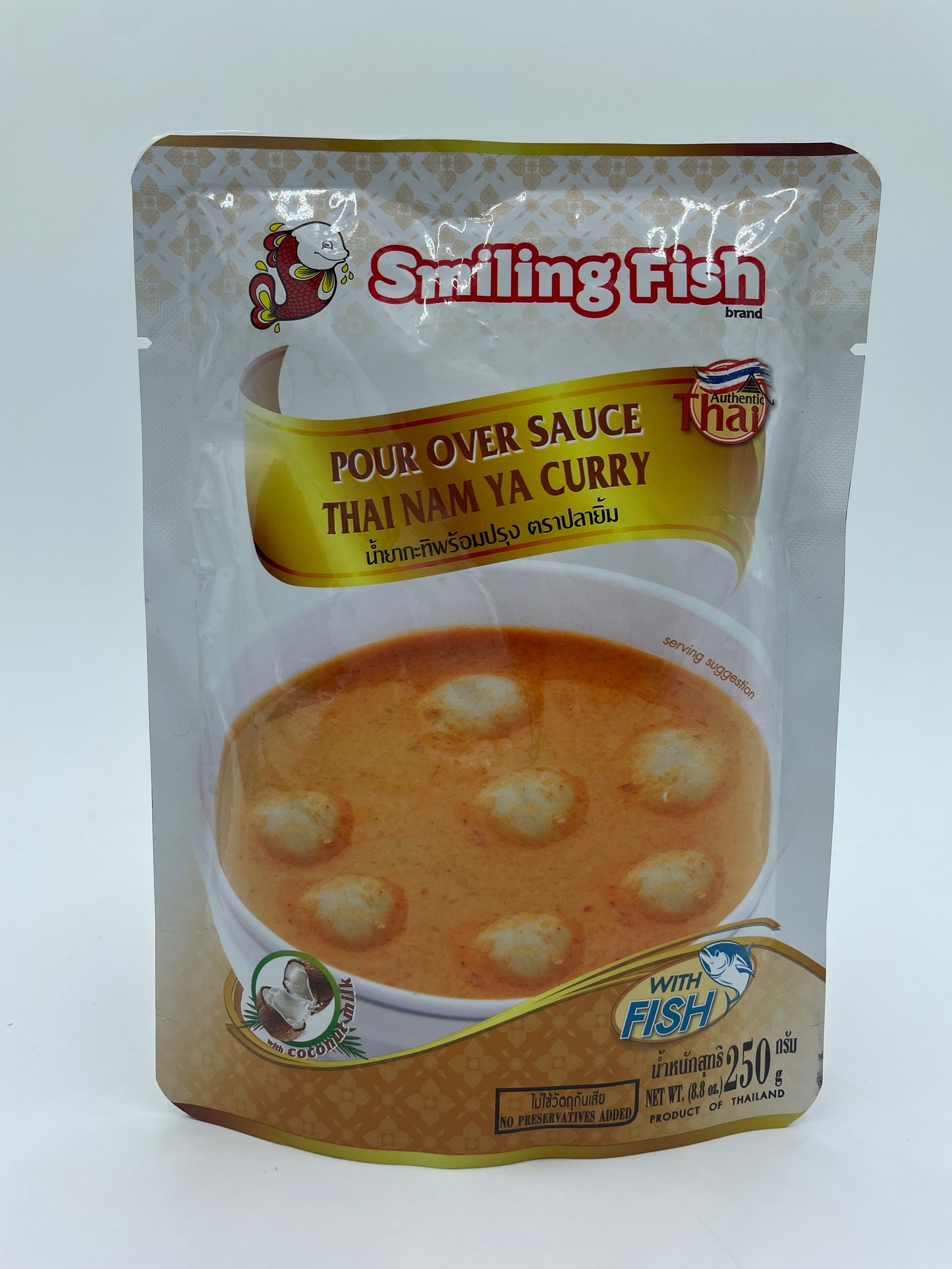 Pour Over Sauce Thai Nam Ya Curry With Fish
