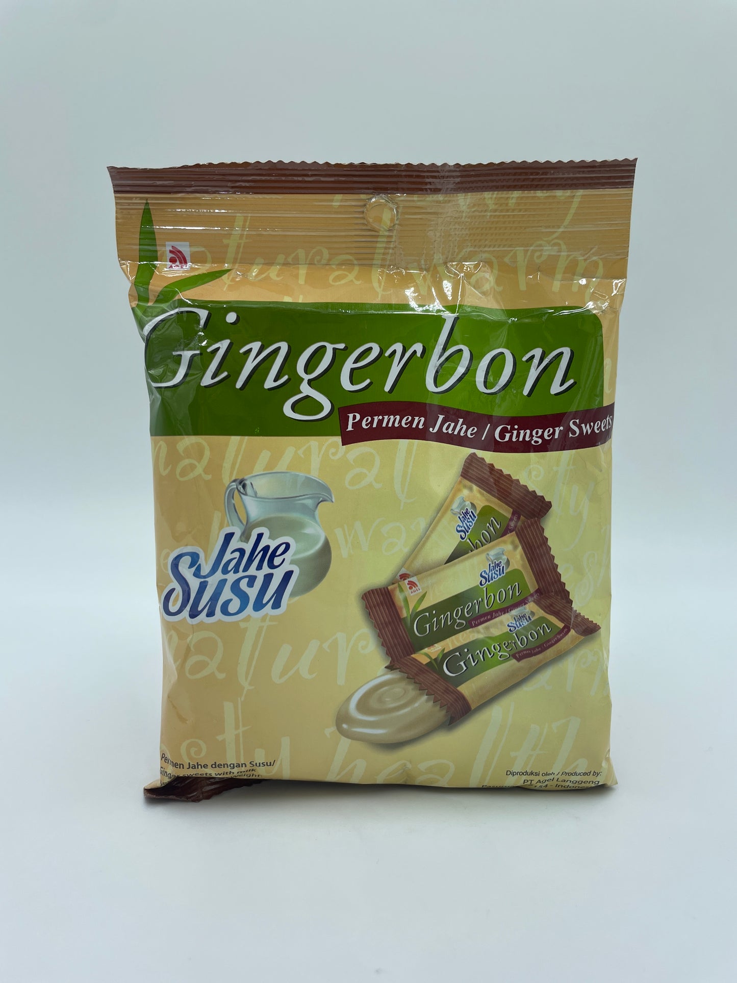 Gingerbon ginger godbid med ingefær og mælk, snack i pakke med frisk, krydret smag og blød tekstur.
