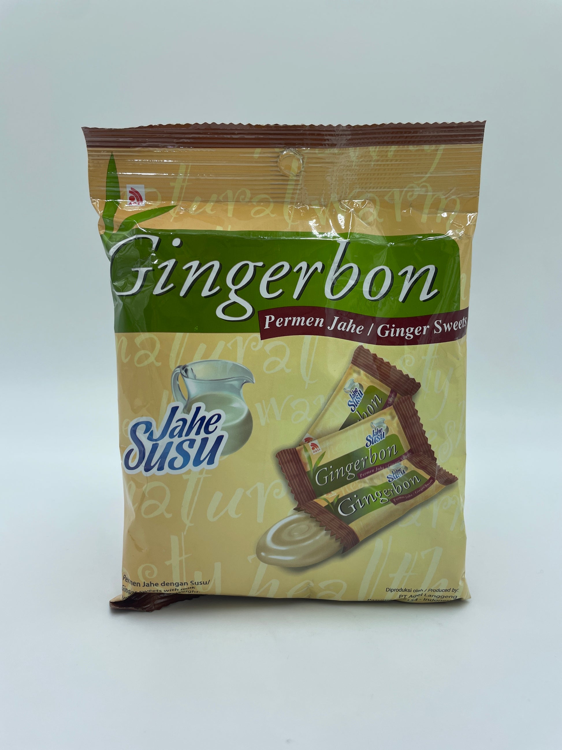 Gingerbon ginger godbid med ingefær og mælk, snack i pakke med frisk, krydret smag og blød tekstur.