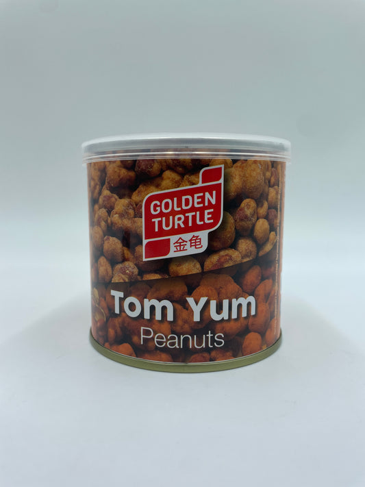 GOLDEN TURTLE Tom Yum peanuts i snack-emballage med krydrede, ristede jordnødder klar til at spise