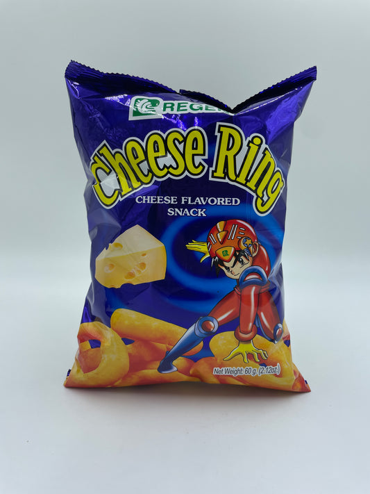Regent ostesnack med ostesmag, rund form, sprød tekstur, perfekt til snacktid.