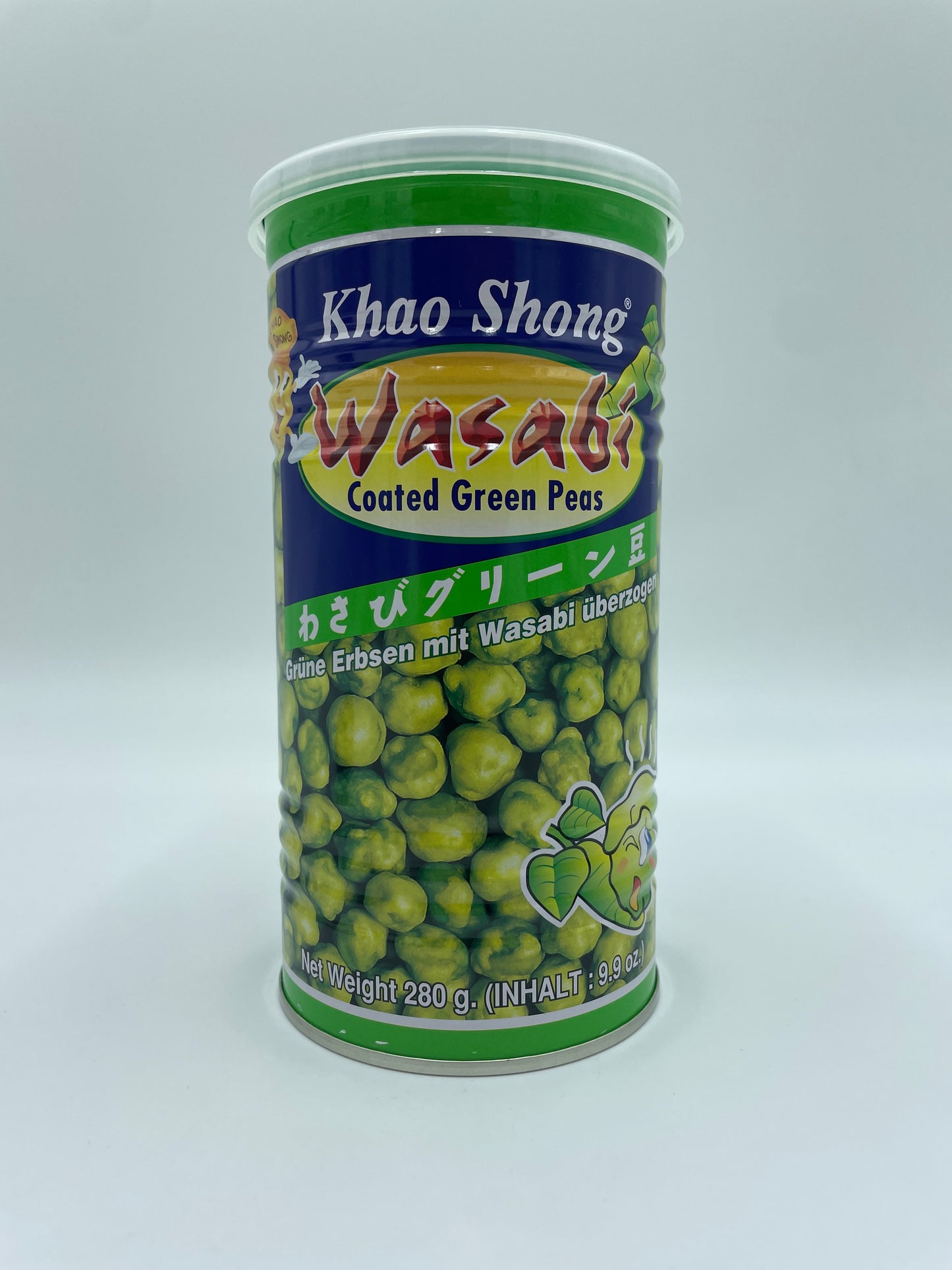 Khao Shong Wasabi-bagte grønne ærter som snacks, krydrede og sprøde grønne ærter med wasabismag.