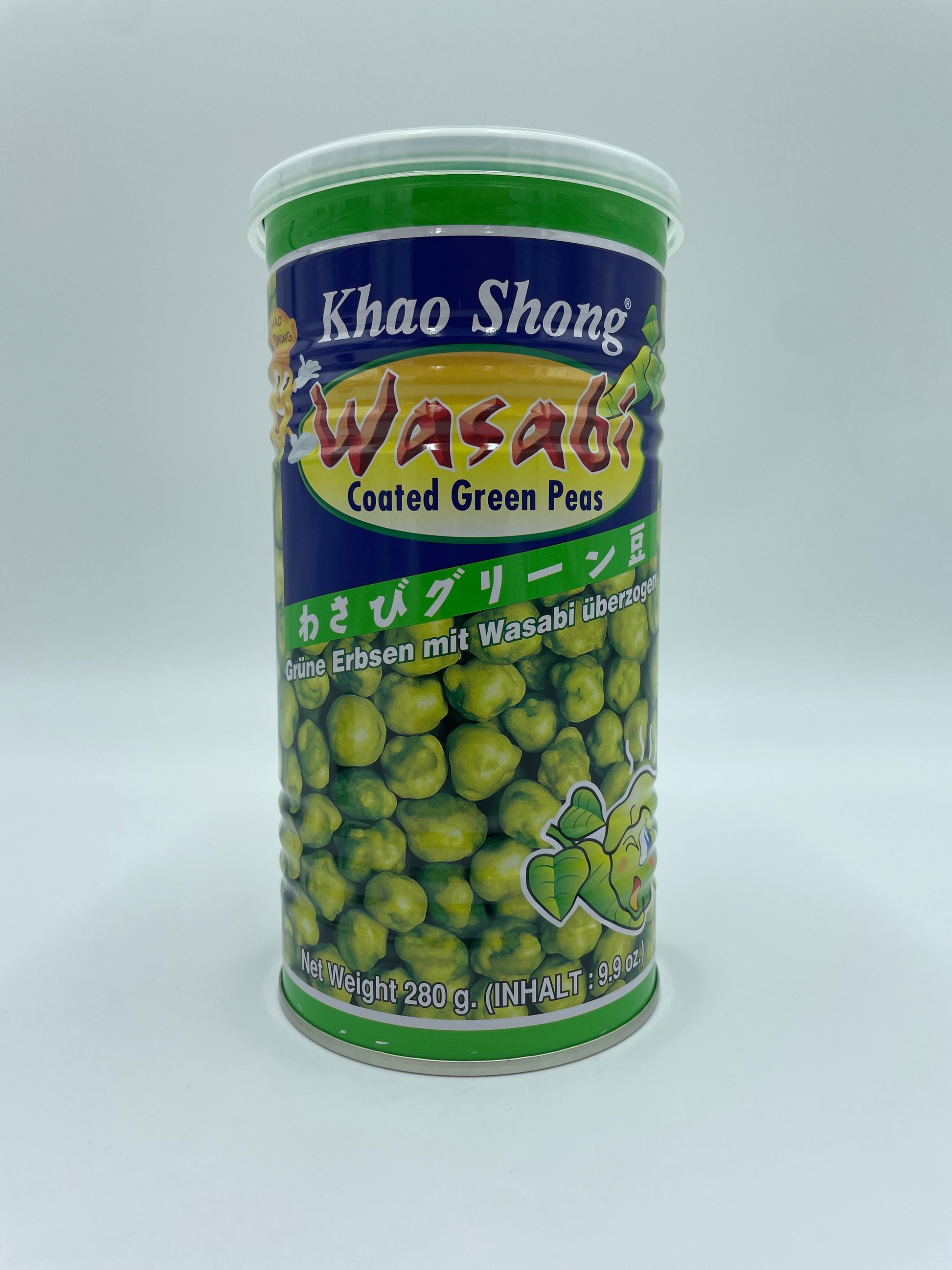 Khao Shong Wasabi-bagte grønne ærter som snacks, krydrede og sprøde grønne ærter med wasabismag.