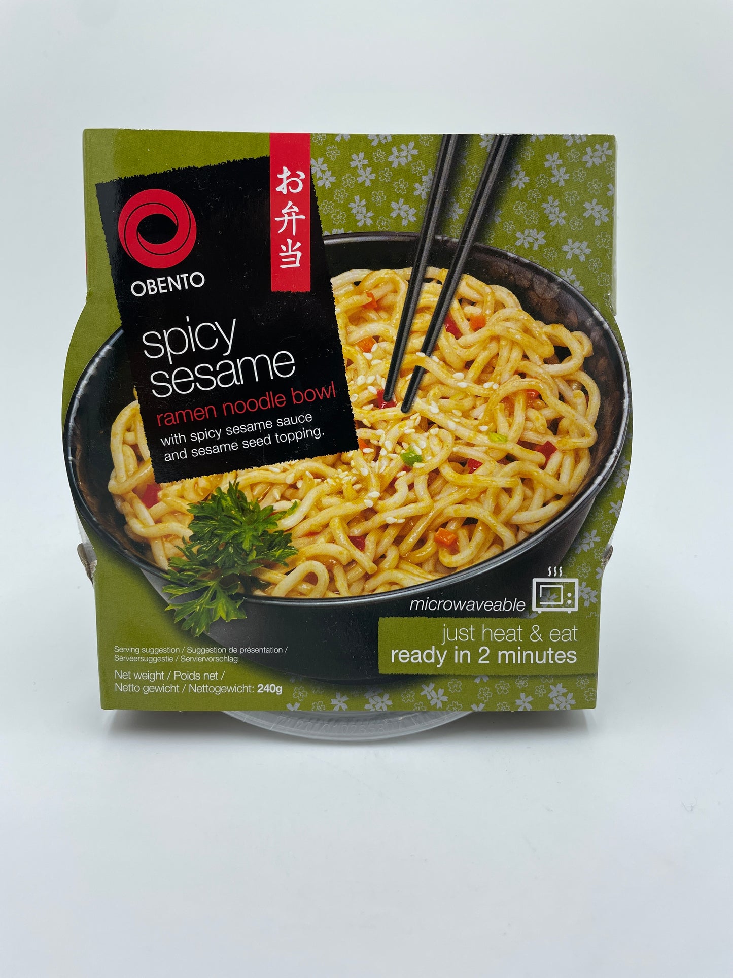 Spicy Sesame Ramen Noodle Bowl With Spicy Sesame Sauce & Sesamme Seed Topping
