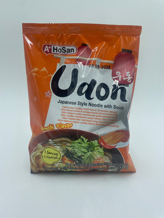 Japanese Style Noodle With Soup. Udon Instant Noodles Kimchi Flavour (Fermented Cabbage)