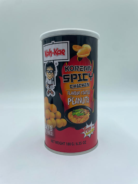 KOH-KAE koreanske snacks med krydret kylling smagede peanuts i pose, sprøde og krydrede nødder til snacktid