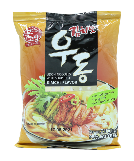 Udon Noodles With Soup Base Kimchi Flavor