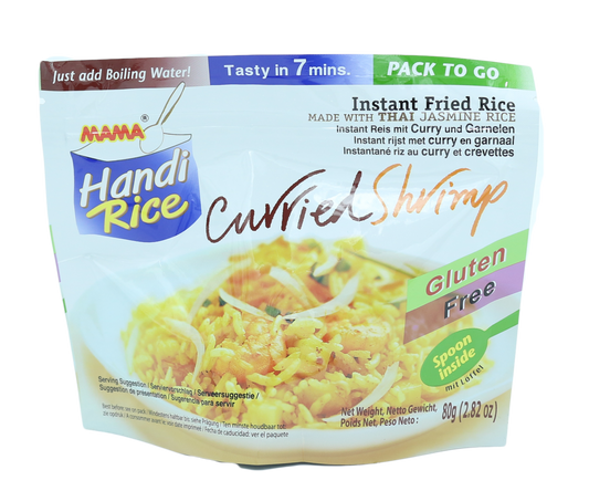 Instant Fried Rice Made With Thai Jasmin Rice Curried Shrimp