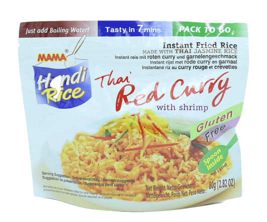 Instant Fried Rice Made With Thai Jasmin Rice Thai Red Curry With Shrimp