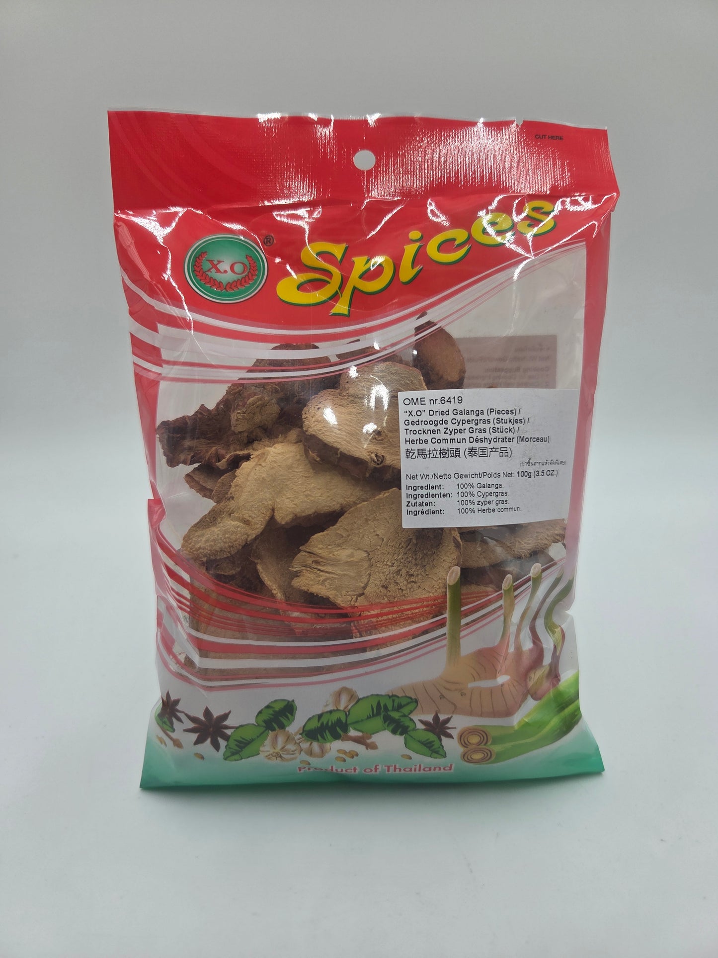 Dried Galanga Pieces
