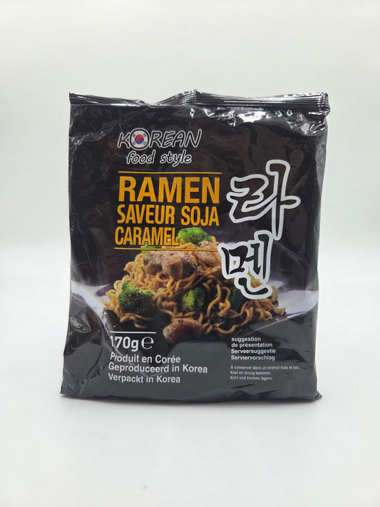 Ramen Noodles with Caramel Soy Flavor Seasoning