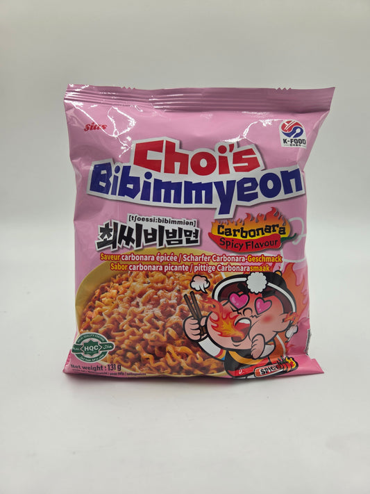 Instant Wheat Noodles With Carbonara Flavour Seasoning Sauce Spicy