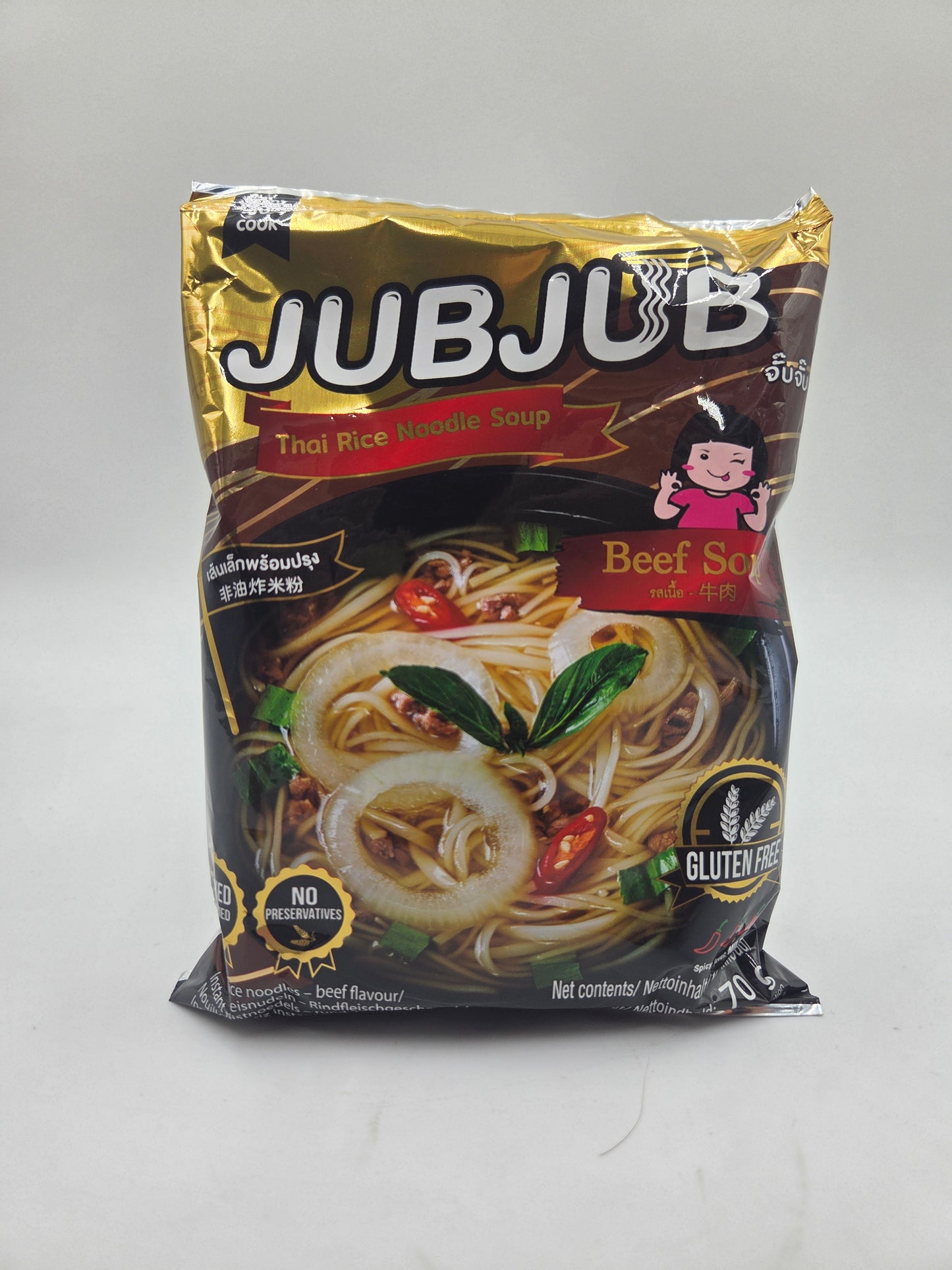 Instant Thai Rice Noodle Beef Flavour Soup